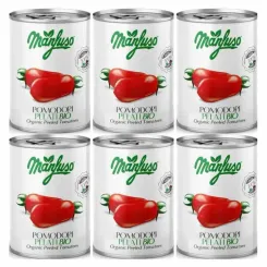 6 x Pomidory Bez Skórki Bio 400 g - Manfuso
