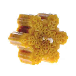 Świeca Śnieżynka z Wosku Pszczelego 1 Sztuka - Miody Dworskie