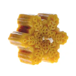 Świeca Śnieżynka z Wosku Pszczelego 1 Sztuka - Miody Dworskie