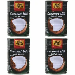 Mleczko Kokosowe 17-19% 400 ml Real Thai - Zestaw 4 x 400 ml