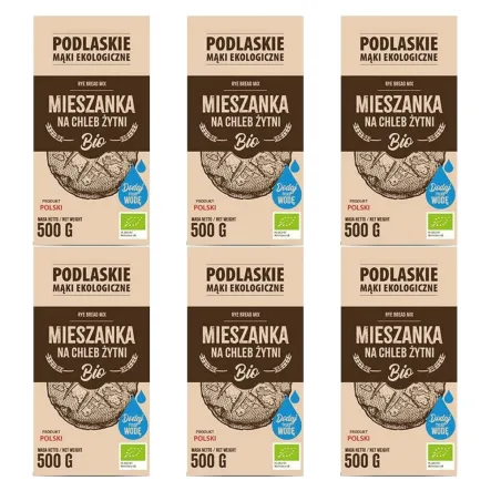 6 x Mieszanka na Chleb Żytni BIO 500 g - BioLife