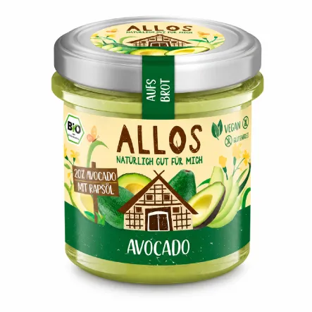 Pasta Kremowa z Awokado Bezglutenowa Bio 140 g - Allos