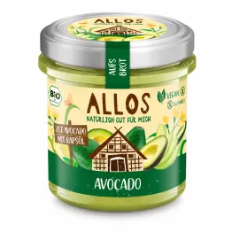 Pasta Kremowa z Awokado Bezglutenowa Bio 140 g - Allos