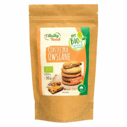 Mieszanka Na Ciasteczka Owsiane Bio 240 g - Vitally Food (data: 30.04.2025)