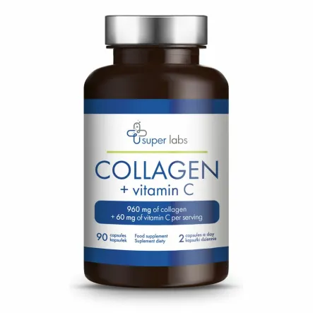 Kolagen Collagen+ Vitamin C 90 Kapsułek - Super Labs