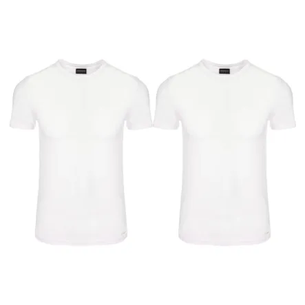 2 x Koszulka Męska Bambusowa T-SHIRT Biała Rozmiar L - Henderson