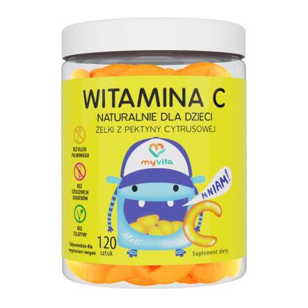 Żelki Naturalne Witamina C 120 sztuk - MyVita ( Ascorbic Acid )
