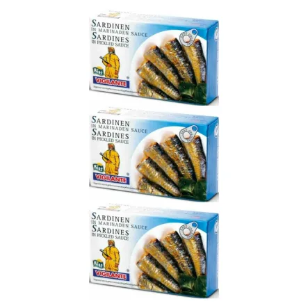 3 x Sardynki Marynowane 120 g (88 g) - Vigilante
