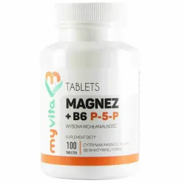 Cytrynian Magnezu+ Witamina B6 P5P 100 Tabletek - MyVita