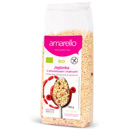 Jaglanka z Amarantusem i Malinami Bezglutenowa Eko 150 g - Amarello