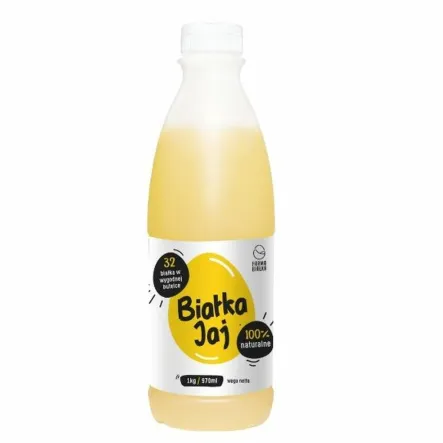 Płynne Białko Jaj 1 kg - Farma Białka - Przecena Krótka Data Minimalnej Trwałości