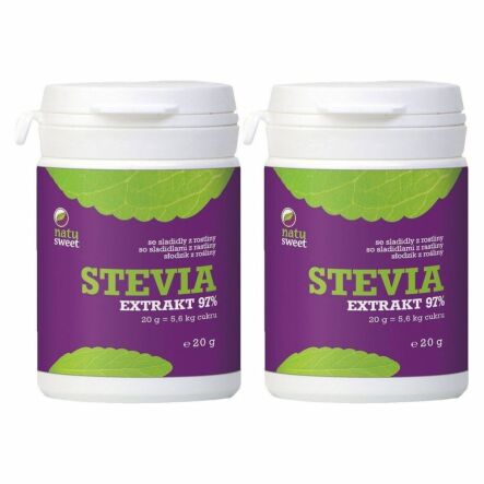 Zestaw 2 x Stewia Ekstrakt 97% 20 g - Natusweet 