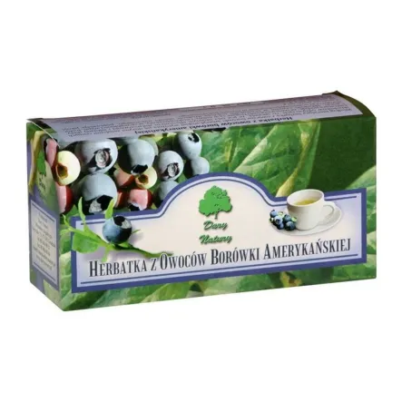 Herbatka Z Owoców Borówki Amerykańskiej 20X3G- Dary Natury PRZECENA - KRÓTKA DATA MINIMALNEJ TRWAŁOŚCI