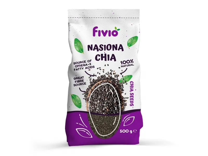 Nasiona Chia 500 g - Vivio - Nasiona Szałwii Hiszpańskiej