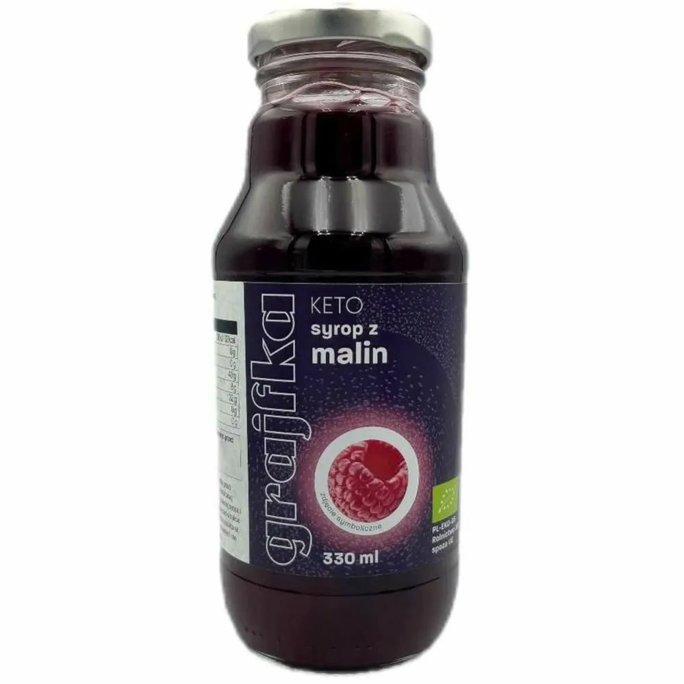 Syrop z Malin Bez Dodatku Cukru Keto Bio 330 ml - Grajfka