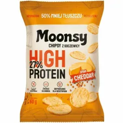 Chipsy z Soczewicy Cheddar Bezglutenowe 60 g - Moonsy