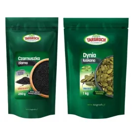 Czarnuszka Ziarno 250 g - Targroch + Pestki Dyni bez Łupiny Doypack 1 kg - Targroch