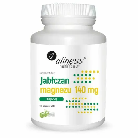 Jabłczan Magnezu 140 mg z B6 (P-5-P) 100 Kapsułek - Aliness