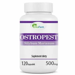 Ostropest Plamisty Mielony Kapsułki 500 mg 120 Kapsułek - VitaFarm