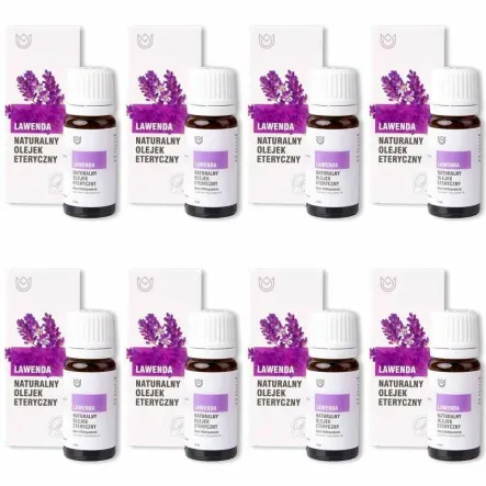 Zestaw 8 x Naturalny Olejek Eteryczny Lawendowy 10 ml - Naturalne Aromaty