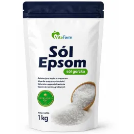 Sól Epsom- Siarczan Magnezu (Sól Gorzka) 1 kg - Vitafarm