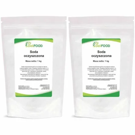 2 x Wodorowęglan Sodu - Soda Oczyszczona 1 kg - DeliFOOD