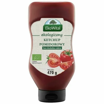 Polecamy! Ketchup Bez Dodatku Cukru BIO 470 g - Ekowital
