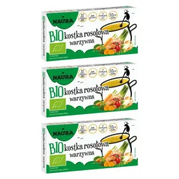 3 x Kostka Rosołowa Warzywna Bio 100 g - Naura