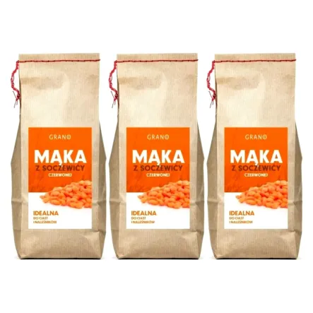3 x Mąka z Soczewicy Czerwonej 500 g - Grano