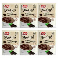 6 x Budyń o Smaku Czekoladowym Bezglutenowy Bez Dodatku Cukru 40 g - Celiko