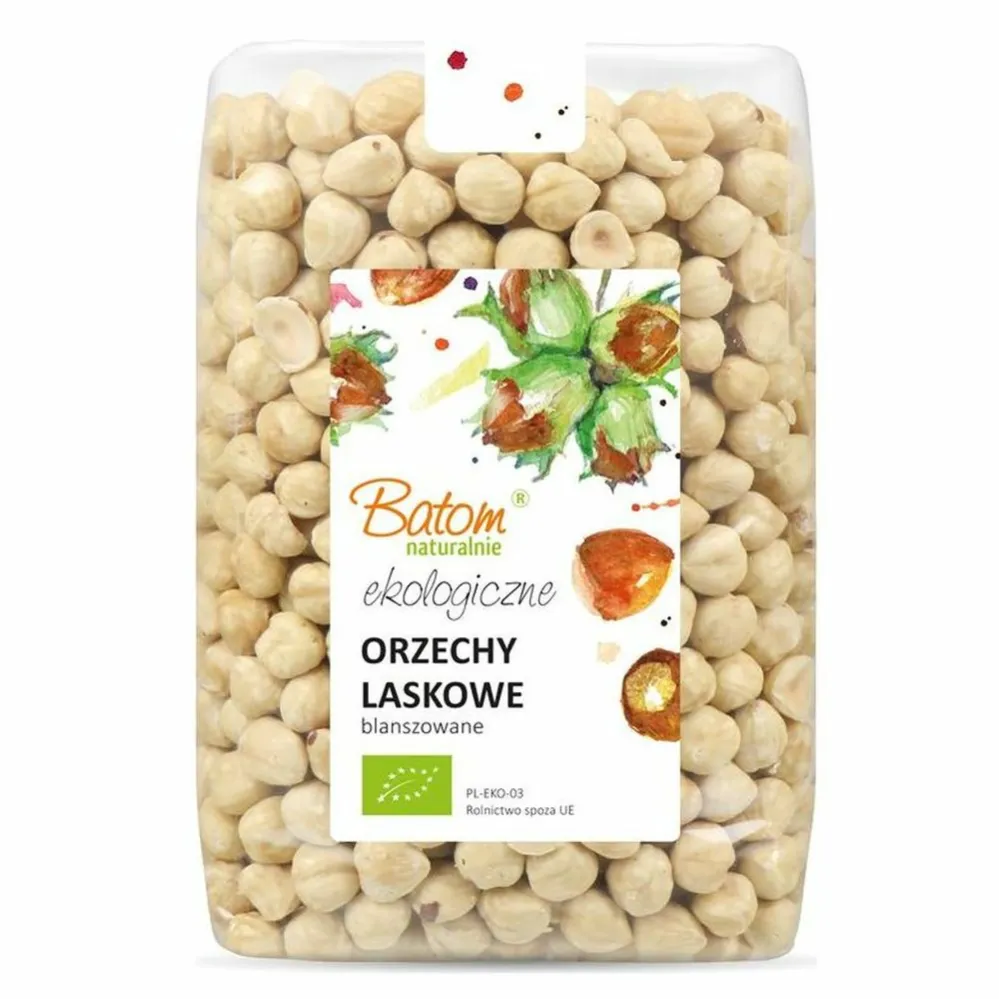 Orzechy Laskowe Blanszowane Bio 1 kg - BATOM