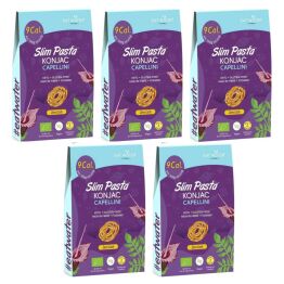 5 x Makaron Konjac Capellini Bezglutenowy Bio 270 g (200 g) - SLIM PASTA