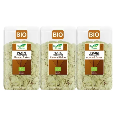 3 x Płatki Migdałowe Bio 600 g - Bio Planet