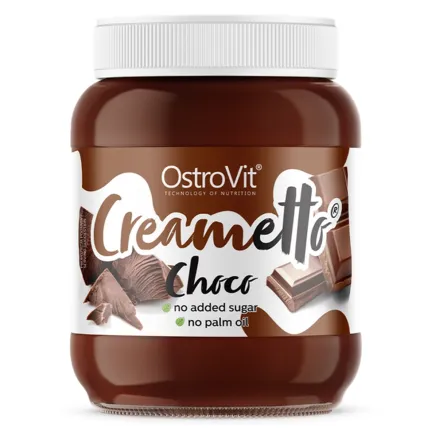 Krem Kakaowy Bez Dodatku Cukru Creametto Choco 350 g - OstroVit
