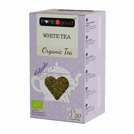 Herbatka Ekologiczna White Tea 36 g 20 Torebek Pure&Good