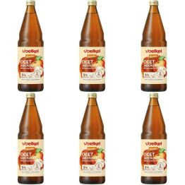 Zestaw 6 x Ocet Jabłkowy Niepasteryzowany Niefiltrowany Bio DEMETER 750 ml - Voelkel