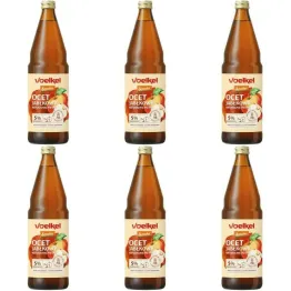 Zestaw 6 x Ocet Jabłkowy Niepasteryzowany Niefiltrowany Bio DEMETER 750 ml - Voelkel