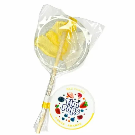 Lizak o Smaku Kokos & Ananas Bez Dodatku Cukru 17 g - TimPops (data: 30.07.2025)