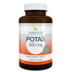 Potas (Cytrynian Potasu) 120 Kapsułek 300 mg - Medverita