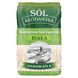 Sól Kłodawska Kamienna Spożywcza Biała Jodowana 1 kg - Kopalnia Soli Kłodawa