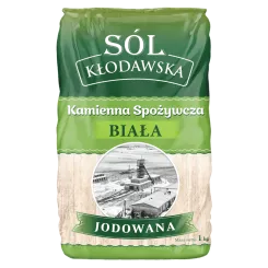 Sól Kłodawska Kamienna Spożywcza Biała Jodowana 1 kg - Kopalnia Soli Kłodawa