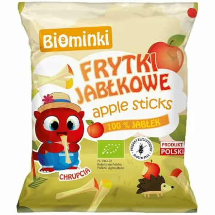 Frytki Jabłkowe Bezglutenowe Bio 40 g - Biominki