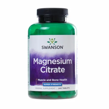 Cytrynian Magnezu 240 Tabletek - Swanson - Wyprzedaż