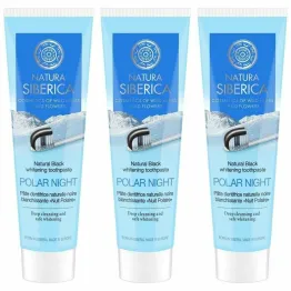 3 x Pasta do Zębów Wybielająca Czarna Polar Night 100 g - Natura Siberica