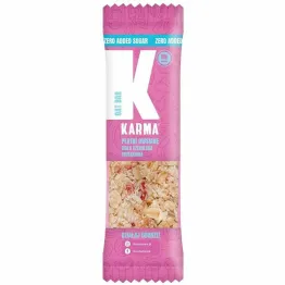 Baton Owsiany z Białą Czekoladą, Kokosem i Truskawkami Bez Dodatku Cukru 35 g - Karma
