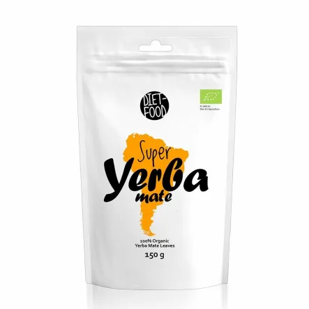Yerba Mate Zielona Liściasta Bio 150 g Diet Food - Wyprzedaż