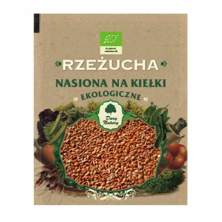 Rzeżucha Nasiona na Kiełki Bio 30 g - Dary Natury