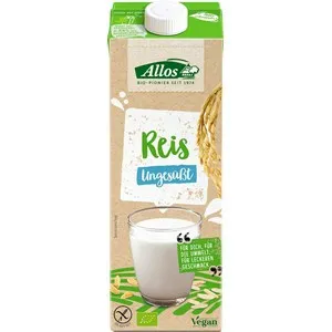 Napój Ryżowy Bez Dodatku Cukrów Bezglutenowy Bio 1 l - Allos - Wyprzedaż