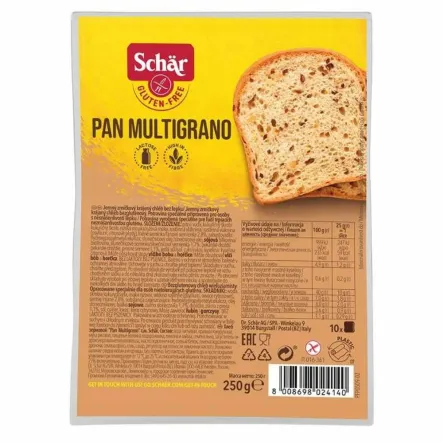 Chleb Wieloziarnisty Bezglutenowy Pan Multigrano 250 g - Schar