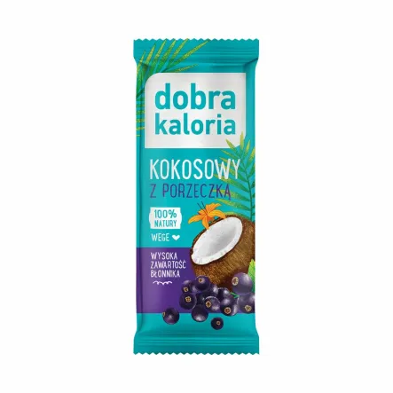 Baton Kokosowy z Czarną Porzeczką 30 g Dobra Kaloria